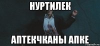 нуртилек аптекчканы апке