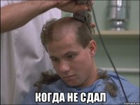  когда не сдал