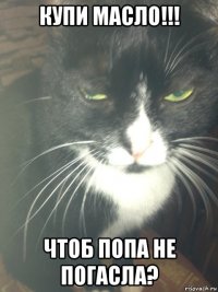 купи масло!!! чтоб попа не погасла?