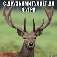 с друзьями гуляет до 4 утра 