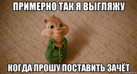 примерно так я выгляжу когда прошу поставить зачёт