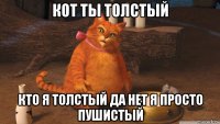 кот ты толстый кто я толстый да нет я просто пушистый