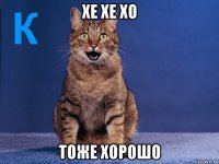 хе хе хо тоже хорошо