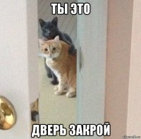 ты это дверь закрой