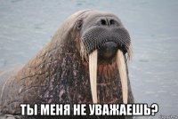  ты меня не уважаешь?