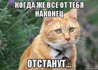 когда же все от тебя наконец отстанут...