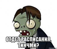  отдел расписания, тинчми?