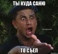 ты куда саню то съел