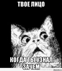 твое лицо когда ты узнал зачем