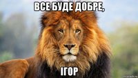все буде добре, ігор