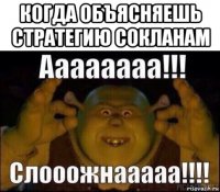 когда объясняешь стратегию сокланам 