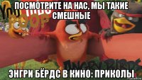 посмотрите на нас, мы такие смешные энгри бёрдс в кино: приколы