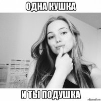 одна кушка и ты подушка