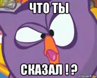 что ты сказал ! ?