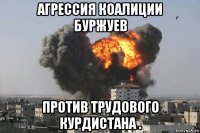 агрессия коалиции буржуев против трудового курдистана .
