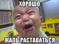 хорошо жаль раставаться