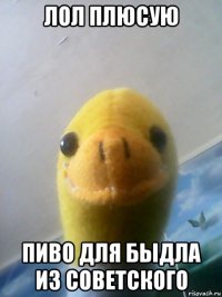 лол плюсую пиво для быдла из советского