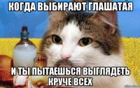 когда выбирают глашатая и ты пытаешься выглядеть круче всех