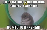 когда ты широ и планируешь завоевать альбион но что то приуныл