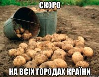 скоро на всіх городах країни
