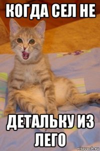 когда сел не детальку из лего