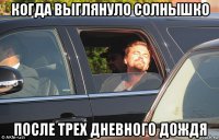 когда выглянуло солнышко после трех дневного дождя
