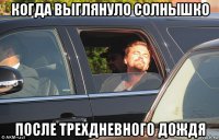 когда выглянуло солнышко после трехдневного дождя