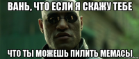 вань, что если я скажу тебе что ты можешь пилить мемасы