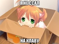 я не ссал на клаву
