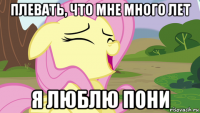 плевать, что мне много лет я люблю пони