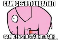 сам себя похвалил сам себе поставил лайк
