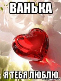 ванька я тебя люблю