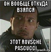 он вообще откуда взялся этот rovsche pascucci