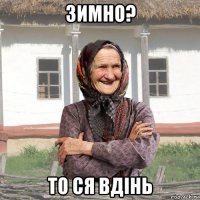 зимно? то ся вдінь