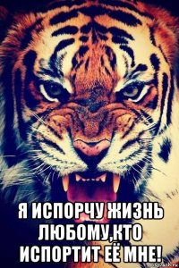  я испорчу жизнь любому,кто испортит её мне!