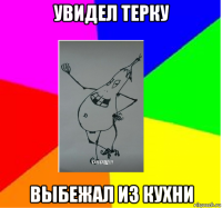 увидел терку выбежал из кухни