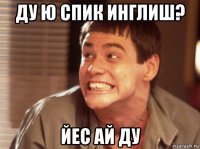 ду ю спик инглиш? йес ай ду