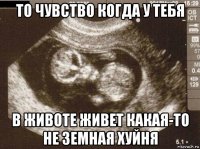 то чувство когда у тебя в животе живет какая-то не земная хуйня