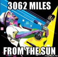 3062 miles from the sun