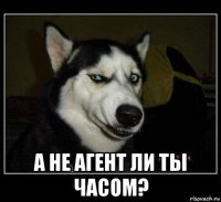  а не агент ли ты часом?