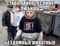 ставь лайкос,если не любишь бездомных животных