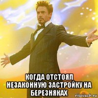  когда отстоял незаконную застройку на березняках