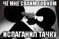 чё мне сваим говном испаганил тачку
