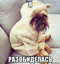 я разобиделась