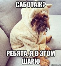 саботаж? ребята, я в этом шарю