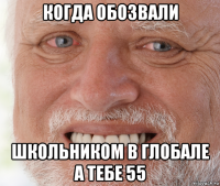 когда обозвали школьником в глобале а тебе 55