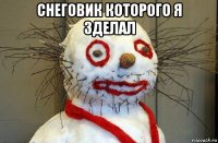 снеговик которого я зделал 