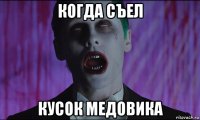 когда съел кусок медовика