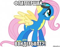 флаттершай ... вондерболт?!
