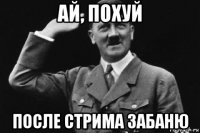 ай, похуй после стрима забаню